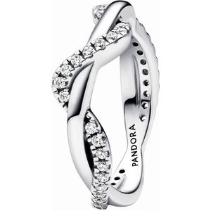 Pandora Timeless 925 Sterling Zilveren Double Wave Ring 193098C01-52