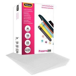 100 Fellowes Preserve250 Laminierfolien glänzend für A4 250 micron