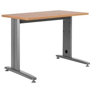 rocada METAL Schreibtisch eiche rechteckig, T-Fuß-Gestell grau 120,0 cm