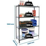 Simonrack Schwerlastregal SIMONCLICK MEGAPLUS 4 8425437098680 anthrazit, silber 120,0 x 40,0 x 150,0 cm