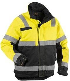 BLAKLÄDER® Herren Warnjacke Winter 4862 gelb, schwarz Größe 4XL