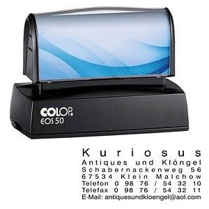 COLOP Textstempel, individualisierbar EOS 50 selbstfärbend blau, schwarz, rot ohne Logo