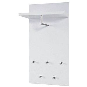 HAKU Möbel Wandgarderobe 42358 weiß Holz 5 Haken 49,0 x 100,0 cm