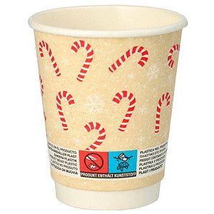 20 PAPSTAR Einweg-Trinkbecher Candy Canes 0,2 ml
