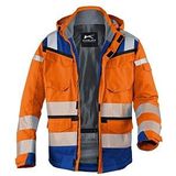 KÜBLER® unisex Warnjacke Winter REFLECTIQ orange, kornblau Größe M