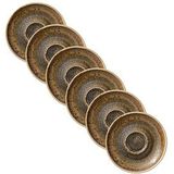 6 HEART & SOUL Untertassen Perfect Match Cumin hellbraun 12,0 cm