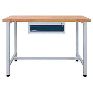 ADB Werkbank lichtgrau, anthrazitgrau 1 Schublade 120,0 x 60,0 x 84,0 cm