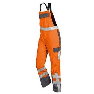 KÜBLER® unisex Warnschutz-Latzhose PSA SAFETY X7 warnorange, anthrazit Größe 26