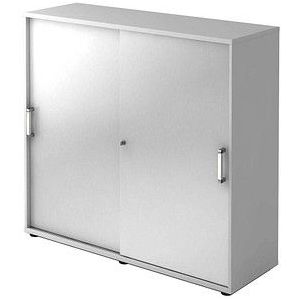HAMMERBACHER Schiebetürenschrank 1753S, V1753S/5/S/CE grau, silber 2 Fachböden 120,0 x 40,0 x 110,0 cm