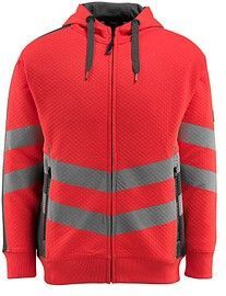 MASCOT® unisex Warnschutz-Langarmshirt Corby rot, anthrazit Größe 4XL