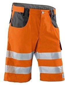 KÜBLER® unisex Warnschutzhose kurz REFLECTIQ warnorange, anthrazit Größe 48