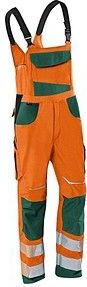 KÜBLER® unisex Warnschutz-Latzhose REFLECTIQ orange, moosgrün Größe 64