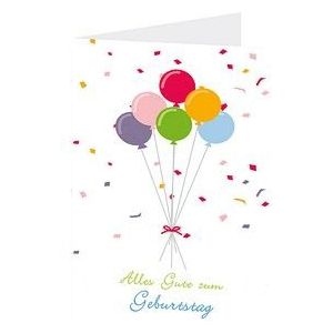 LUMA Geburtstagskarte Luftballon DIN B6