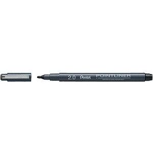 Pentel Pointliner Calligraphy S20P-C20A Fineliner schwarz 2,0 mm, 1 St.