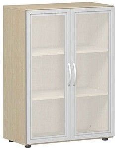geramöbel Aktenschrank Flex, S-383802-GTA ahorn, Acrylglas satiniert 2 Fachböden 80,0 x 42,0 x 110,4 cm