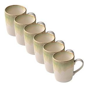 6 HEART & SOUL Kaffeebecher Perfect Match Thyme hellgrün 0,25 l