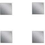 Zeller Magnete silber, Metall 1,0 x 1,0 x 0,99 cm, 4 St.