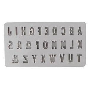 Rayher Gießform Mini ABC grau