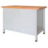 ADB Werkbank lichtgrau, anthrazitgrau 4 Schubladen 120,0 x 60,0 x 84,0 cm