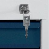 ADB Werkbank lichtgrau, anthrazitgrau 4 Schubladen 120,0 x 60,0 x 84,0 cm
