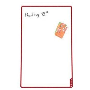 PLAYROOM mobiles Whiteboard Playboard 75,0 x 118,0 cm rot emaillierter Stahl