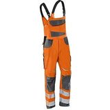 KÜBLER® unisex Warnschutz-Latzhose REFLECTIQ warnorange, anthrazit Größe 46