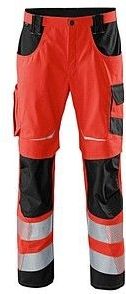 KÜBLER® unisex Warnschutzhose REFLECTIQ rot, schwarz Größe 98