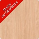 geramöbel Flex Rollladenschrank buche, silber 1 Fachboden 120,0 x 42,5 x 72,0 cm