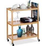 relaxdays Servierwagen braun 58,0 x 30,0 x 76,5 cm