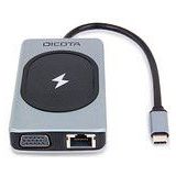 DICOTA USB-C 10-in-1 USB-Ladestation silber, 100 Watt
