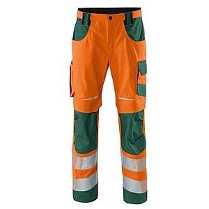 KÜBLER® unisex Warnschutzhose REFLECTIQ orange, moosgrün Größe 26
