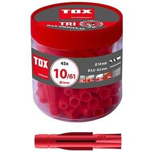 TOX TRI 10/61 010260081 Universaldübel Ø 10 mm x 61 mm, 45 St.