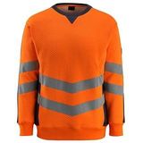 MASCOT® unisex Warnschutz-Langarmshirt Wigton  orange, schwarzblau Größe L