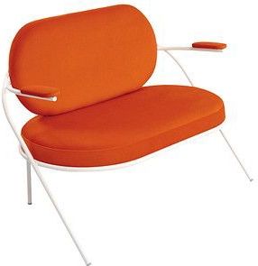 meet powered by PAPERFLOW 2-Sitzer Sofa SATURNE rost weiß Stoff