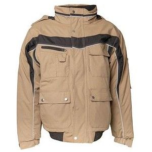 PLANAM® unisex Arbeitsjacke PLALINE sand, schwarz Größe M