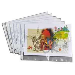50 LEITZ Prospekthüllen 4724 DIN A4 quer transparent genarbt 0,13 mm