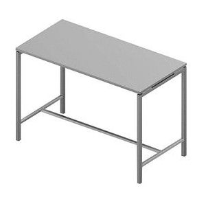 Quadrifoglio Stehtisch Creo grau rechteckig, 4-Fuß-Gestell alu, 160,0 x 80,0 x 107,0 cm