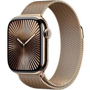 Apple Watch Series 10 42 mm Titan (GPS+Cellular) Milanaise Armband S/M  gold