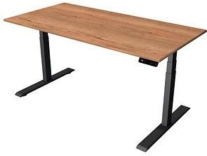 Kerkmann Move 2 elektrisch höhenverstellbarer Schreibtisch eiche rechteckig, T-Fuß-Gestell grau 160,0 x 80,0 cm