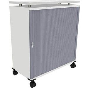 fm Oldenburg Bürowagen weiß 2 Ebenen 93,4 x 46,3 x 103,8 cm
