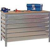 Simonrack Werkbank SIMONWORK BT5 BOX grau 6 Schubladen 121,0 x 76,0 x 84,2 cm