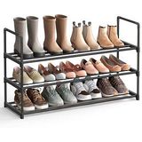SONGMICS Schuhregal schwarz 92,0 x 30,0 x 55,0 cm