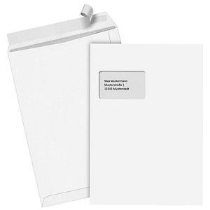 STEINMETZ Versandtaschen DIN C4 mit Fenster weiß 250 St.