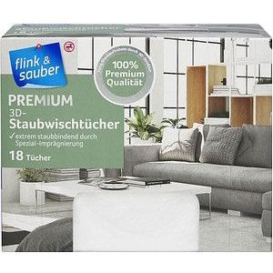 flink & sauber PREMIUM 3D Staubfangtücher Polyester, 1 Pack