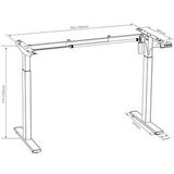 VCM my office Lona elektrisch höhenverstellbarer Schreibtisch honig-eiche rechteckig, T-Fuß-Gestell schwarz 140,0 x 80,0 cm
