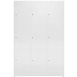 ClassiX Schließfachschrank signalweiß X-523337, 9 Schließfächer 118,5 x 50,0 x 180,0 cm