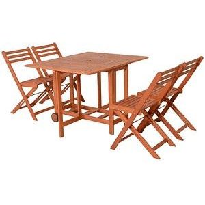Garden Pleasure Sitzgruppe ANAHEIM, braun Holz, 5-teilig