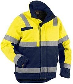 BLAKLÄDER® Herren Warnjacke Winter 4862 gelb, marine Größe 3XL