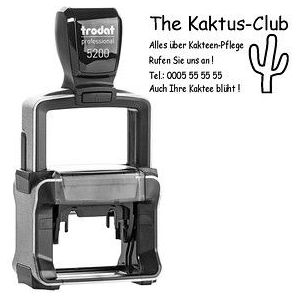 trodat Textstempel, individualisierbar 5200 selbstfärbend schwarz mit Logo