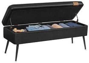 VASAGLE Sitzbank LOM074B01 schwarz Kunstleder 120,0 cm